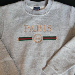 Paris Gucci-esque Grey Sweater